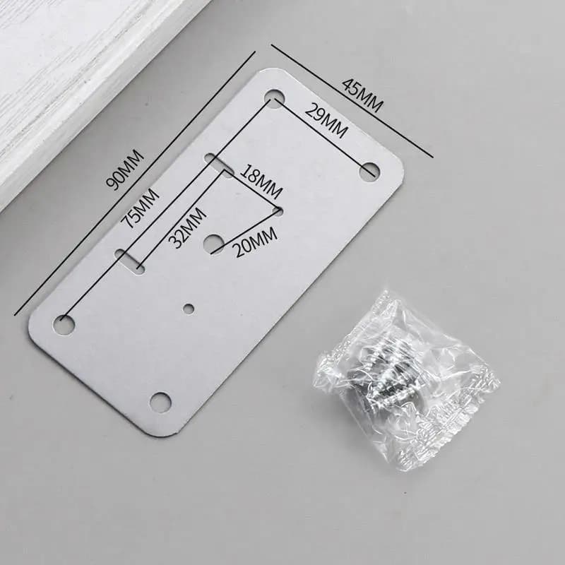 Stainless Steel Hinge Repair Bracket Kit 4-Piece