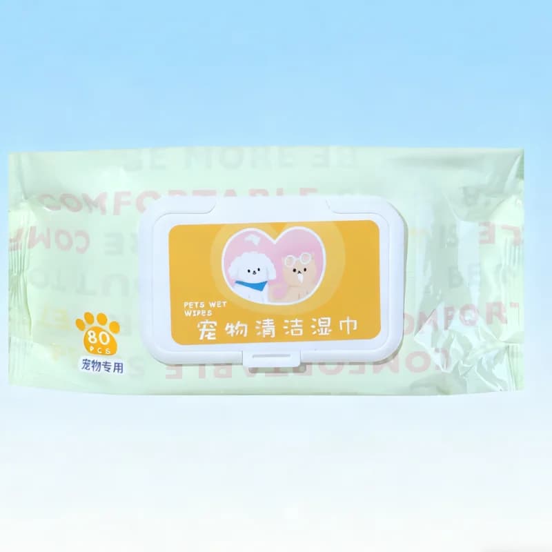 3 Packs, 80 Pet Wipes Per Pack, Pet Wipes for Cats and Dogs, Specially Designed for Wiping Tear Stains and Cleaning Body Parts, No-Rinse, Deodorizing, Cleaning Wet Wipes