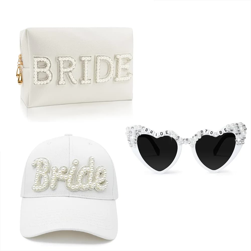 White Bridal Bachelorette Party Accessories Kit