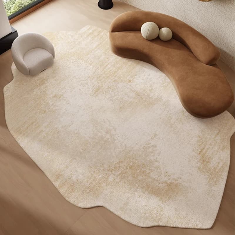 Irregular Shapes Plush Bedroom Rug