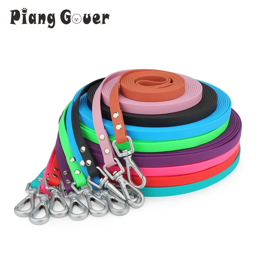 Long PVC Waterproof Dog Leash Traction Lead