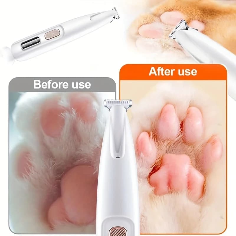 Pet Grooming Kit with Cordless Trimmer and LED Light