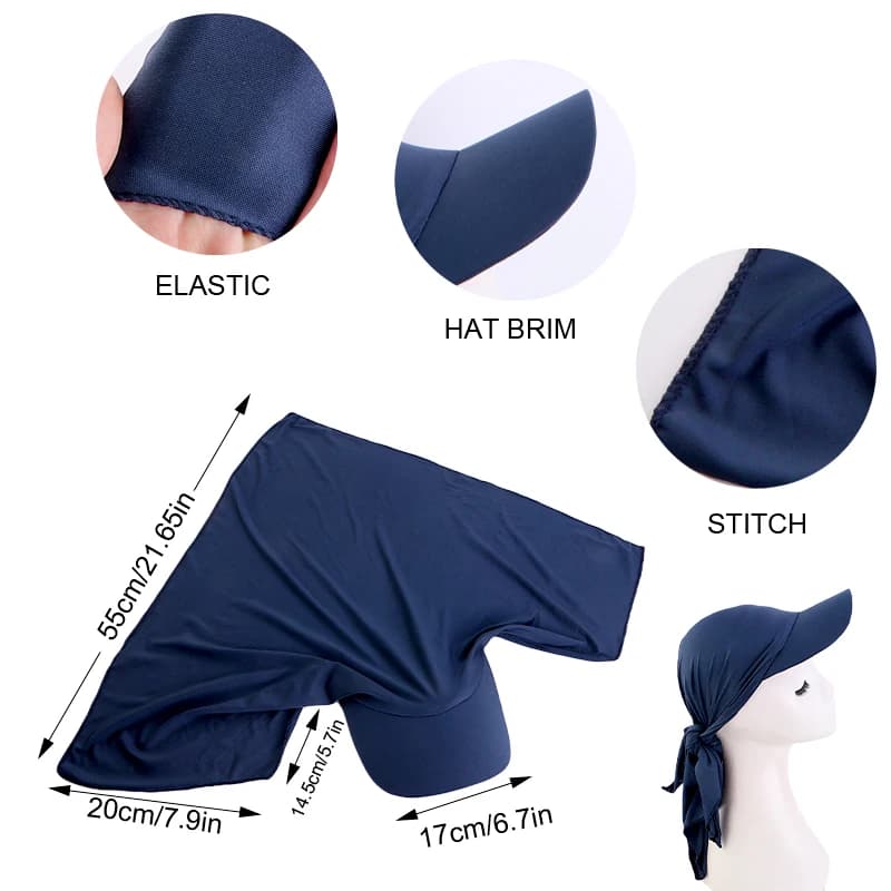 Women's Classic Solid Turban Baseball Cap