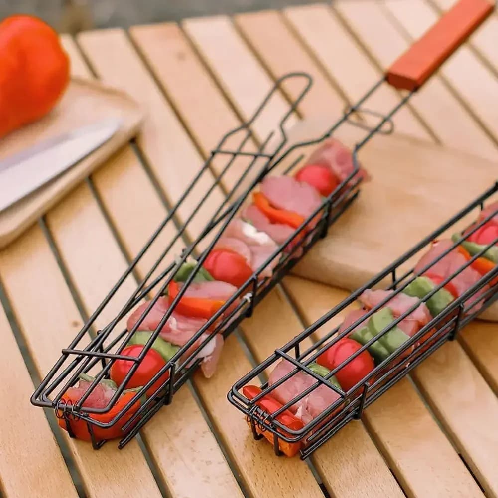 Portable Stainless Steel Nonstick BBQ Grill Basket