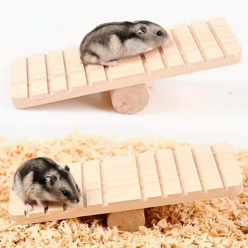 Wooden Play House Seesaw for Small Animals