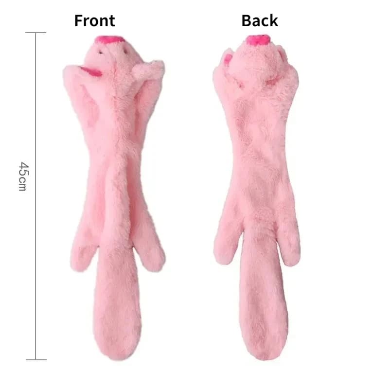 Funny Simulated Animal No Stuffing Dog Toy with Squeakers Durable Stuffingless Plush Squeaky Dog Chew Toy Crinkle Pet Squeak Toy