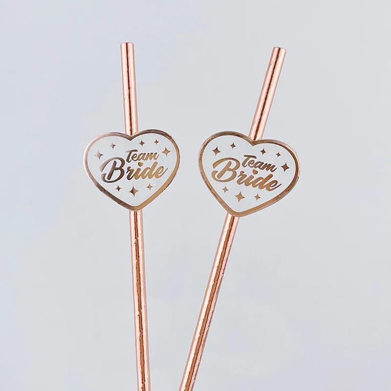 Team Bride Straws Wedding Decoration