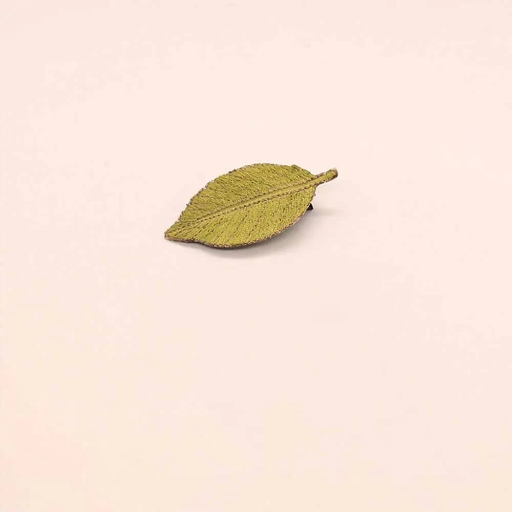 Knitted Leaf Hair Clip Barrette