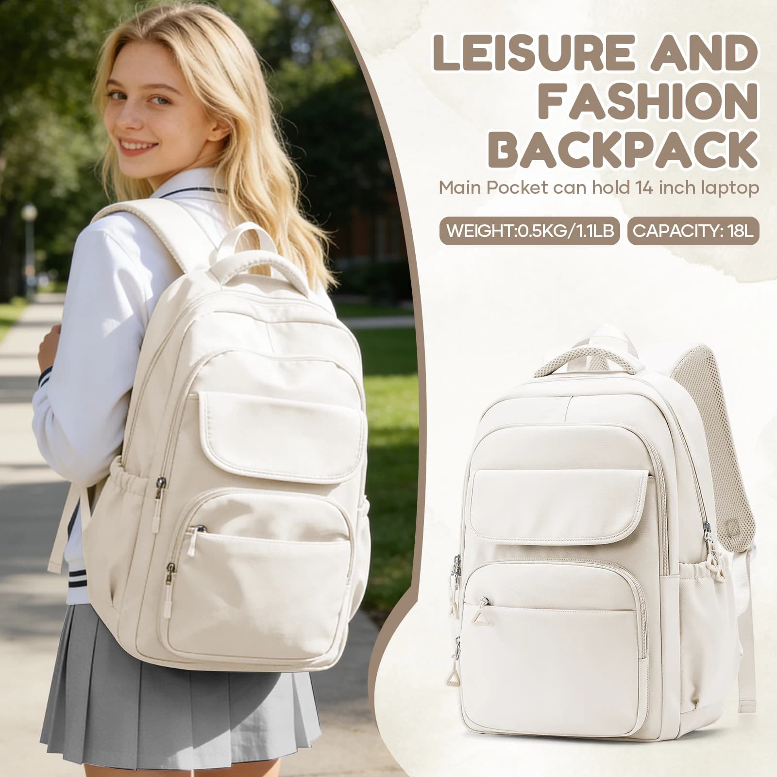 School Backpack with Laptop Compartment