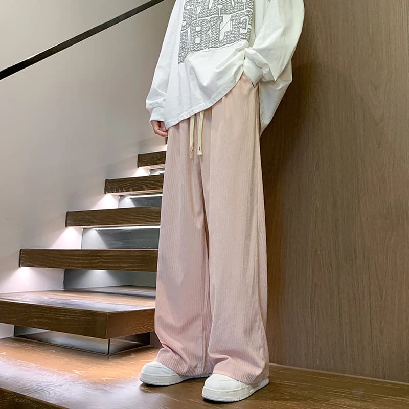 Men's High Waist Wide Leg Lounge Pants