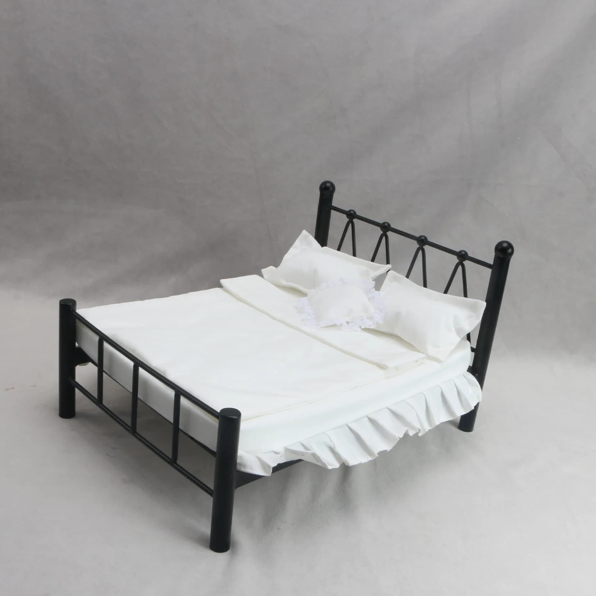 1/6 Dollhouse Miniature Bedding Set Series Of Literary Bedding Single Bed Set With Double Bed Blyth Doll Decoration Accessories