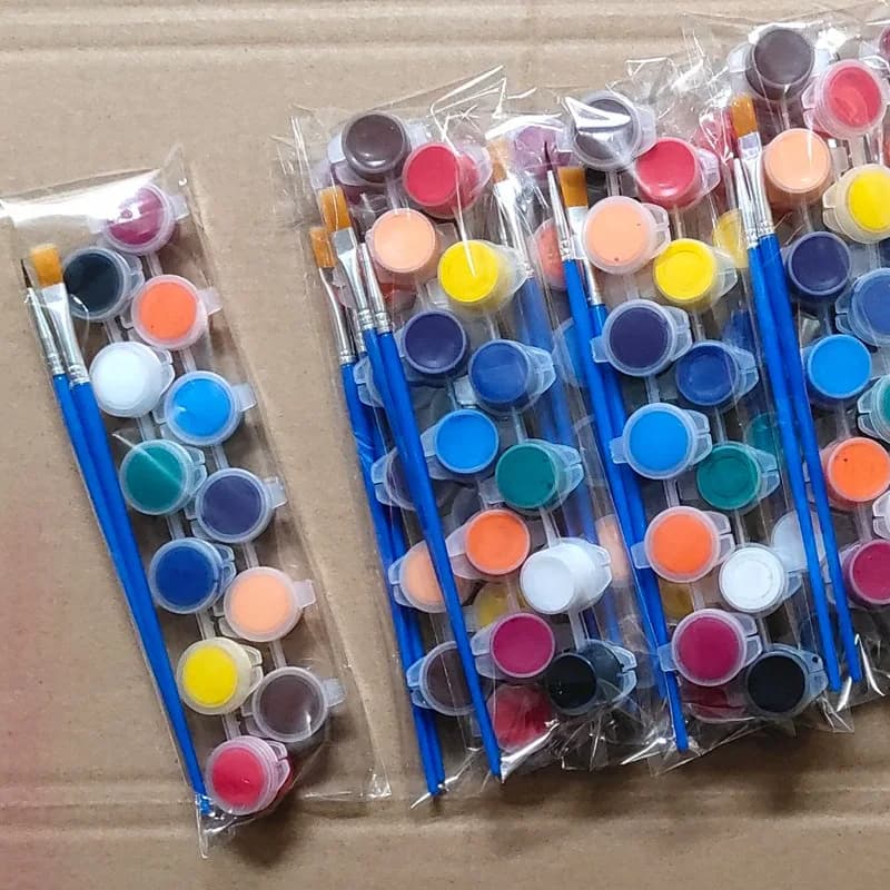 Acrylic Pigment Set With 12 Colors
