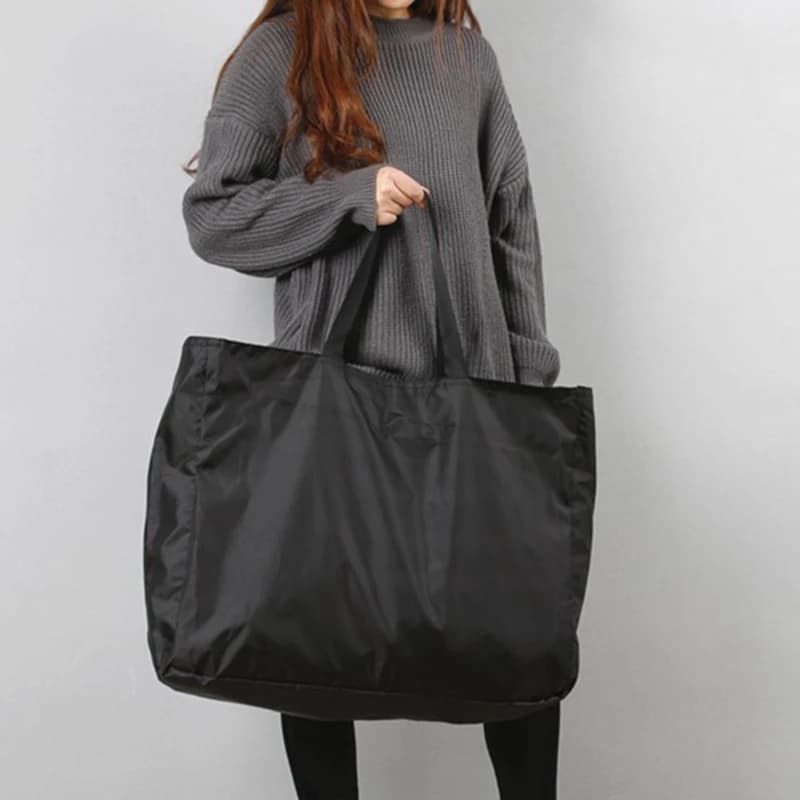 Large Capacity Reusable Tote with Zipper