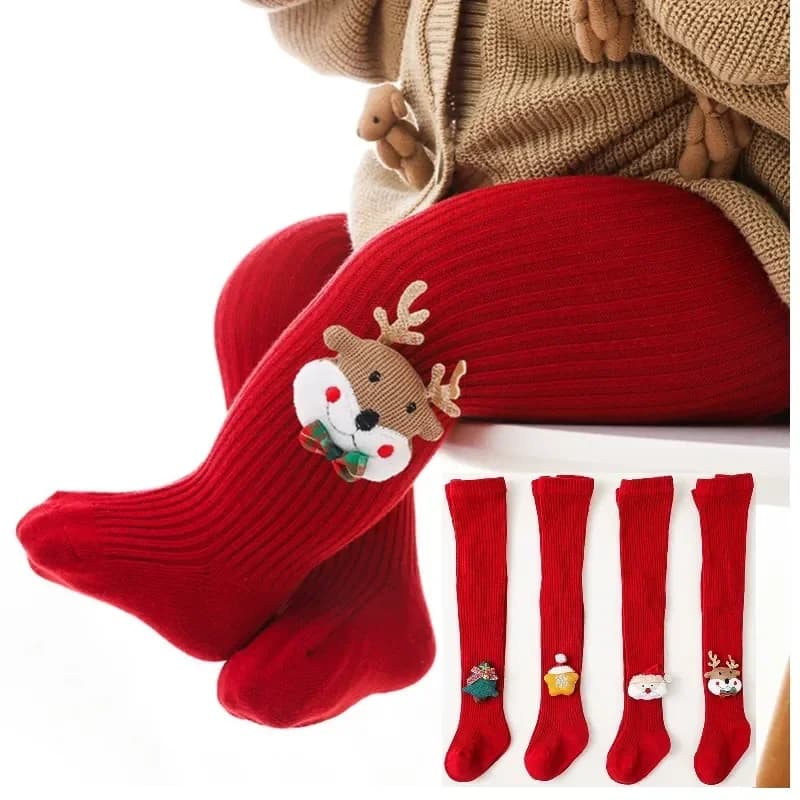 Girls Red Tights Toddler Long Socks