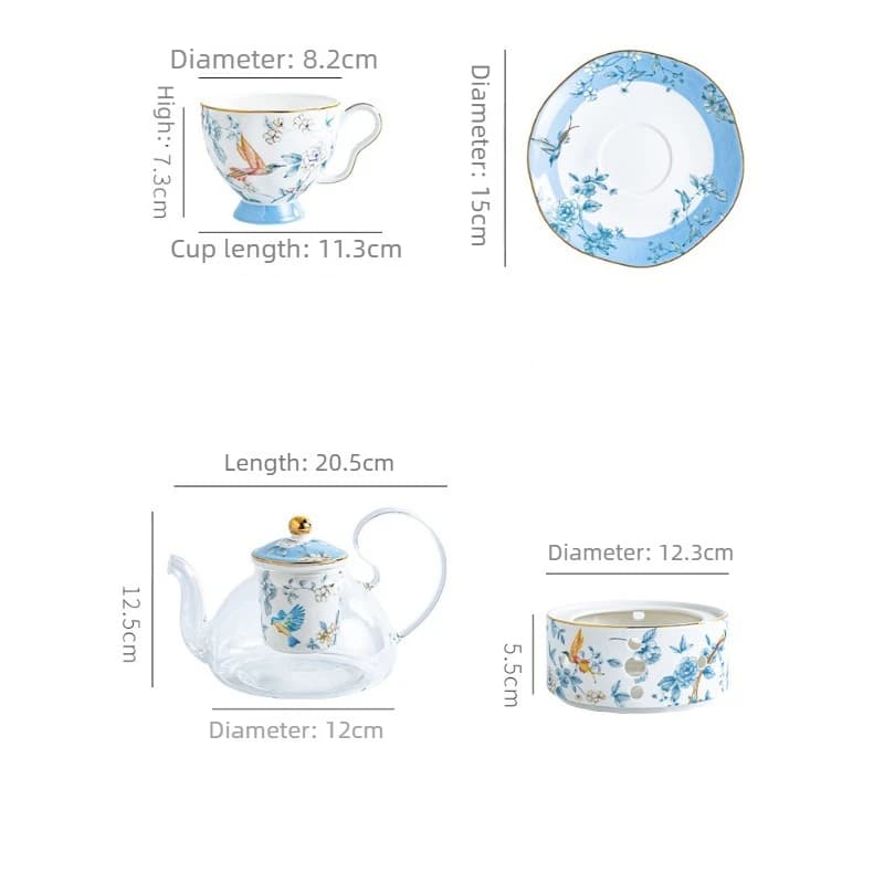 Ceramic Tea and Coffee Set for Two