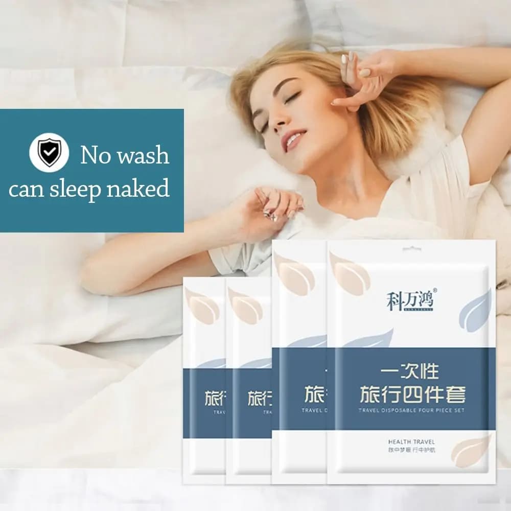 3 / 4-Piece Disposable Bed Sheet Non-Woven Bedding Set Sleeping Bag Quilt Cover Thickened Dirty Proof Duvet Cover Pillowcase