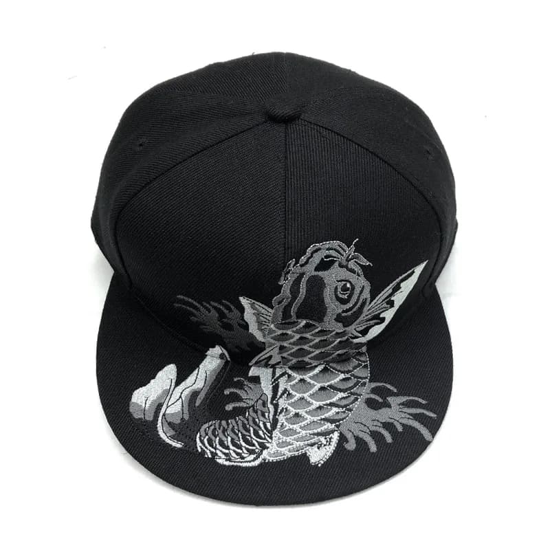Embroidered Flat Top Baseball Cap