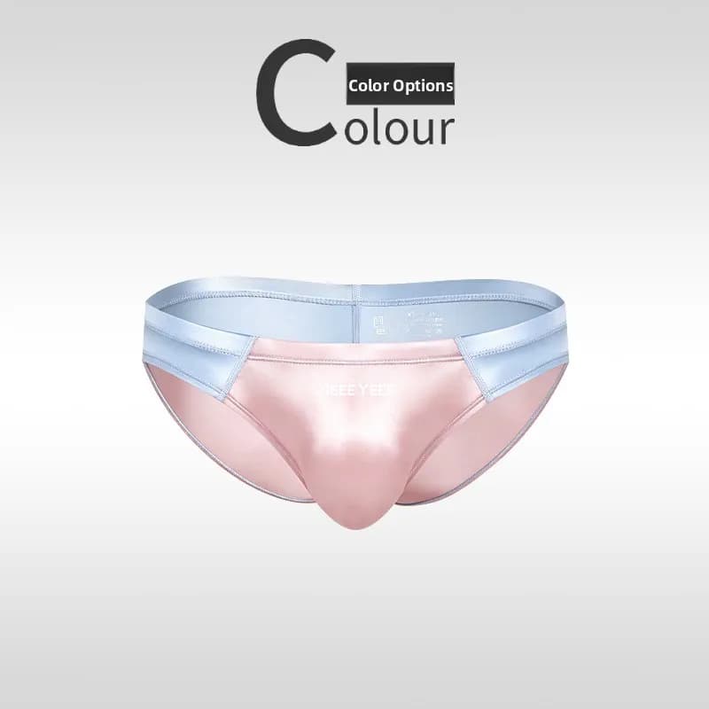 Low-Waist Satin Breathable Men's Sports Briefs