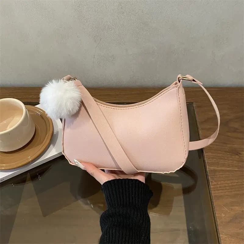 Fashionable And Trendy Solid-color Handbag, Simple And New Small Square Bag, Stylish And High-quality Single-shoulder Armpit Bag