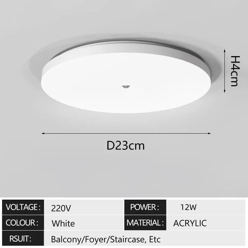 LED Ceiling Light with Motion Sensor Human Infrared Sensing Light Staircase Garage Corridor Warehouse Indoor Lighting Fixtures