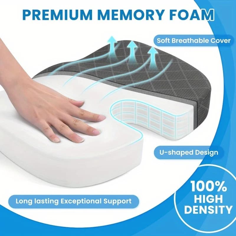 Ergonomic Memory Foam Seat Cushion