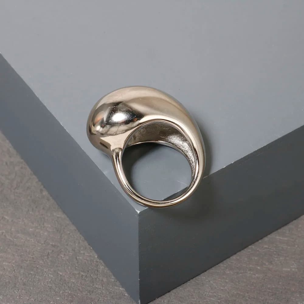 Crystal Zircon Stainless Steel Ring Band