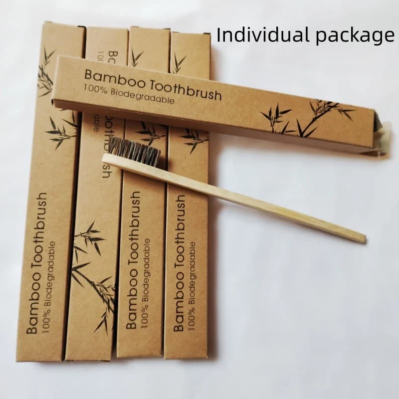 Bamboo Toothbrush with Natural Horse Bristles