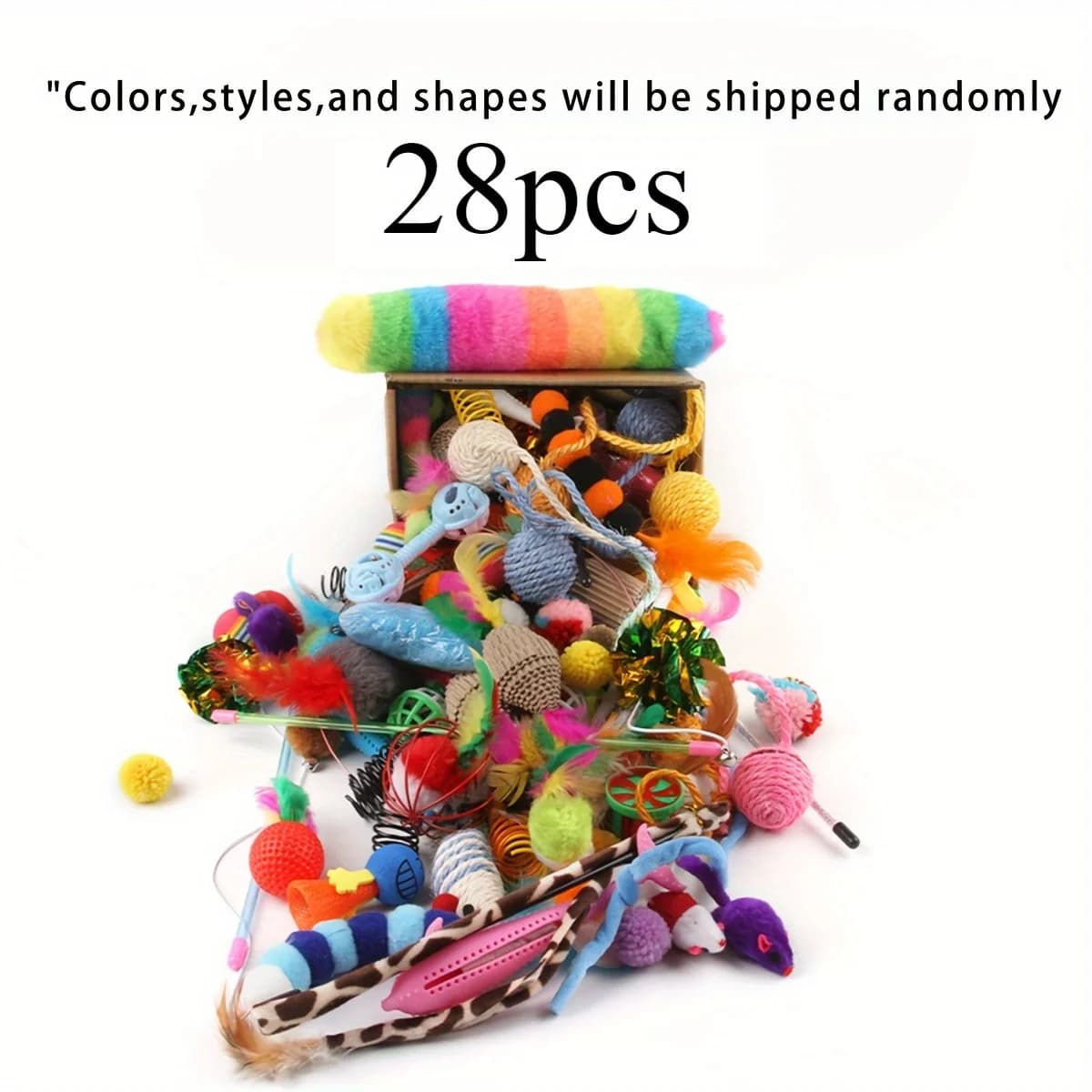 Cat Toys Mixed Pack - 56 Pieces