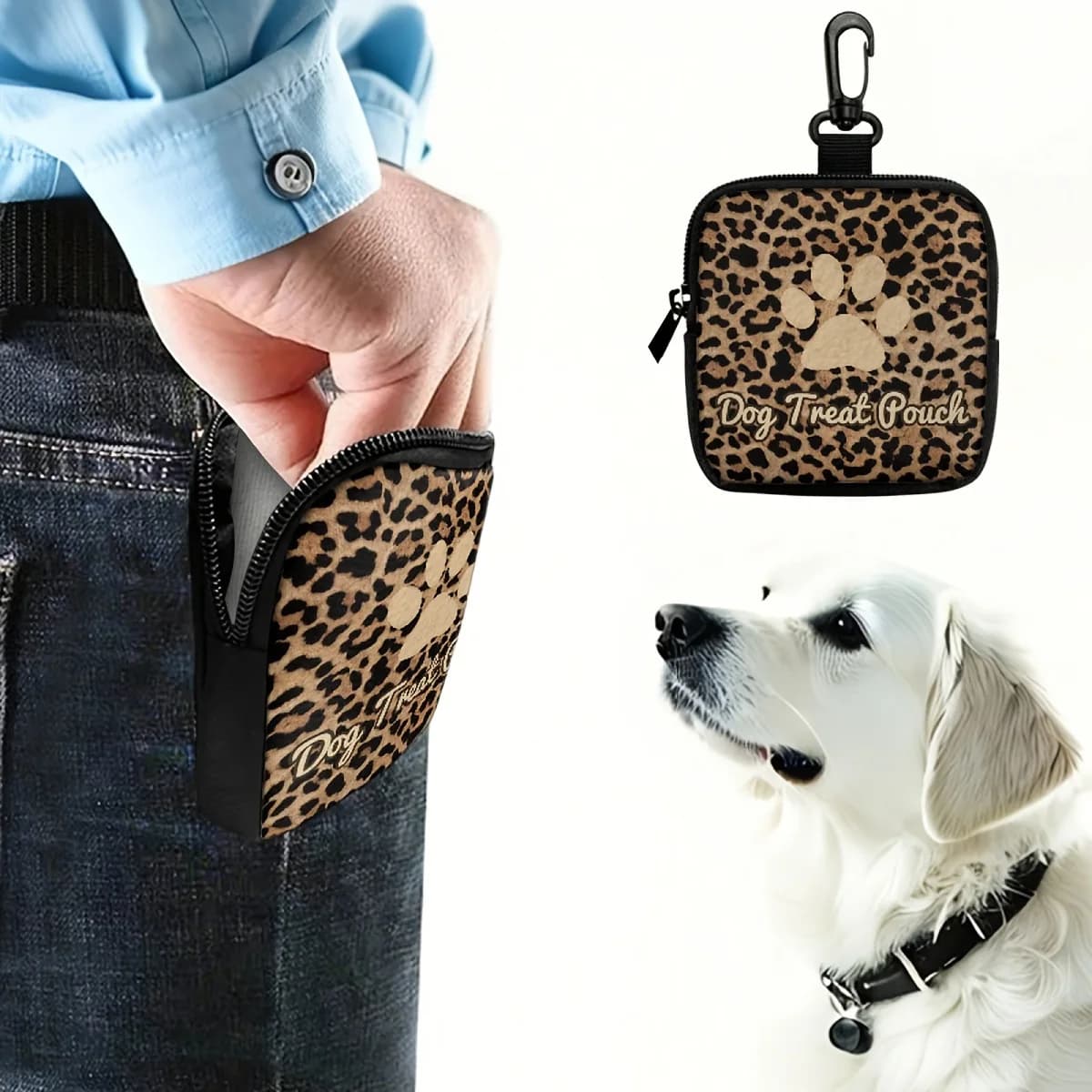 Pet Treat Training Pouch with Clip
