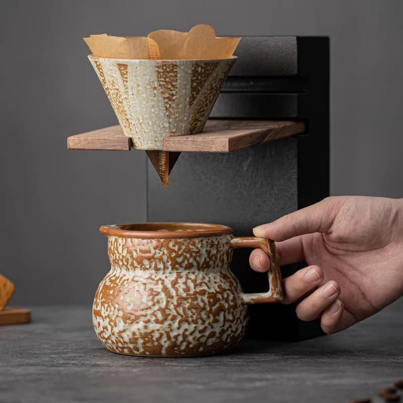 Coffee Cup New Fashion Exquisite High Sense Retro Style Hand Brewed Coffee Cup Tableware Drinkware Home Decoration