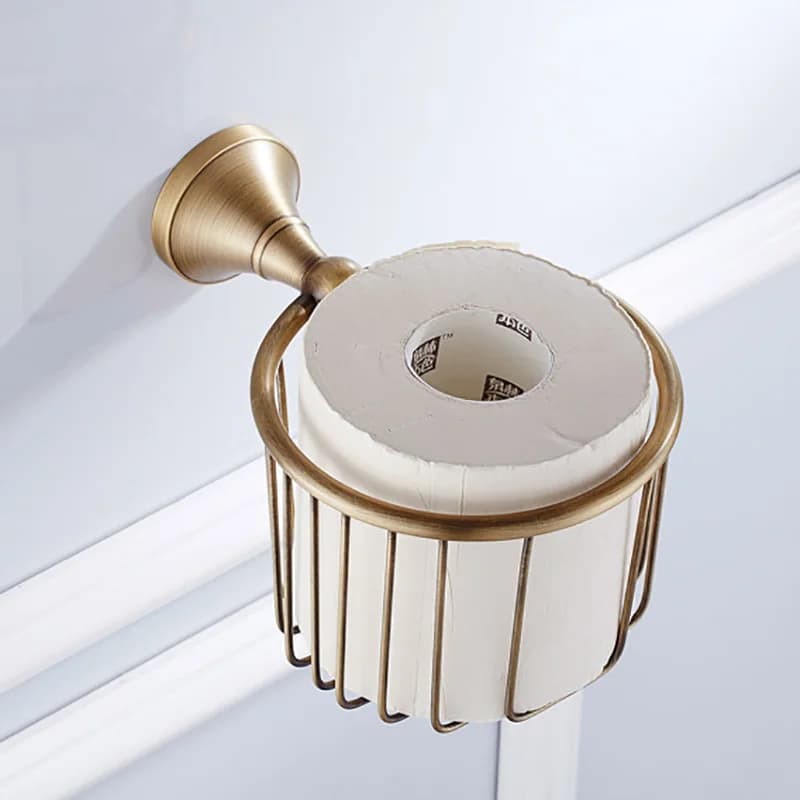 Bronze Bathroom Accessories Hardware  Antique Hair Dryer Rack Coat Towel Shelf Rail Bar Shower Soap Dish Holder Toilet Brush