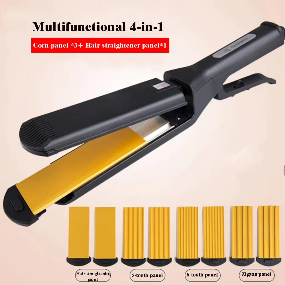 4-in-1 Ceramic Crimper and Flat Iron