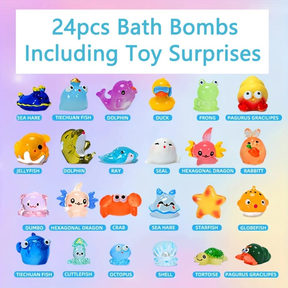 Kids Bath Bombs With Surprise Toys 24 Pack