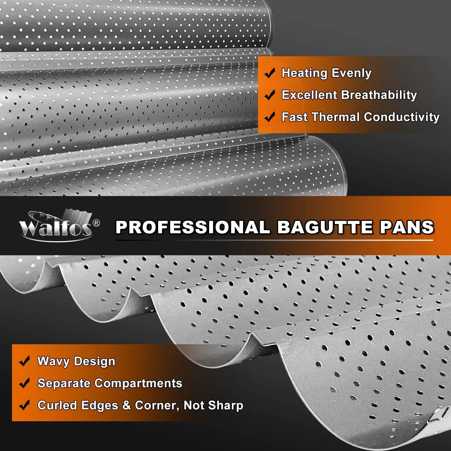 Perforated Baguette Baking Pan