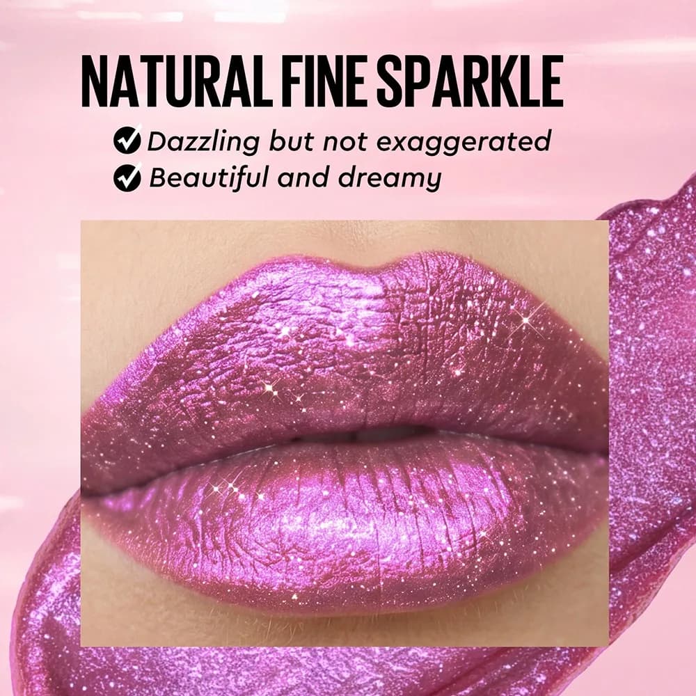 Color Shifting Glitter Lipstick with Shimmer