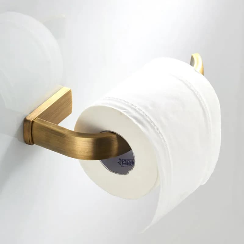 Bathroom Accessories Antique Brass Wall Mounted Toilet Paper Holder Towel Ring Robe Coat Hook Bathroom Hardware Set Antique Bras
