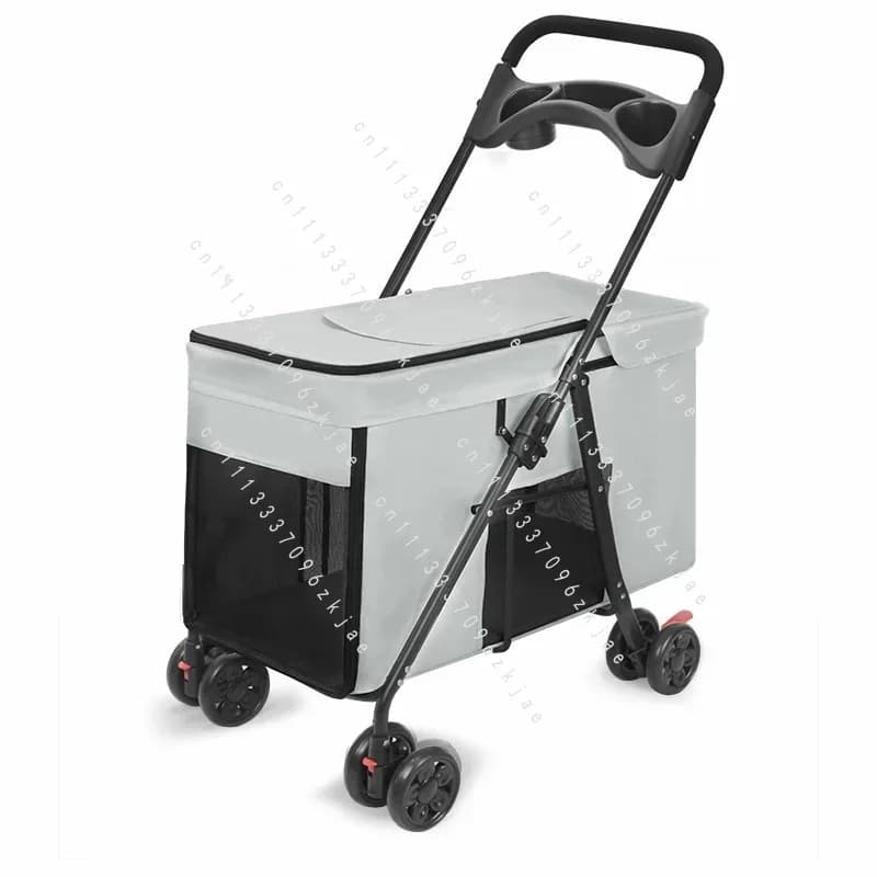Medium To Large Dog Pet Stroller Multifunctional and Foldable Suitable for Outdoor Travel, Large Size for Commuting and Portable