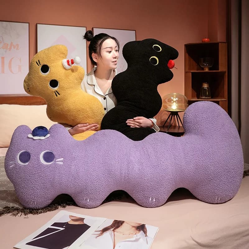 L-Shaped Plush Cat Bed Cushion