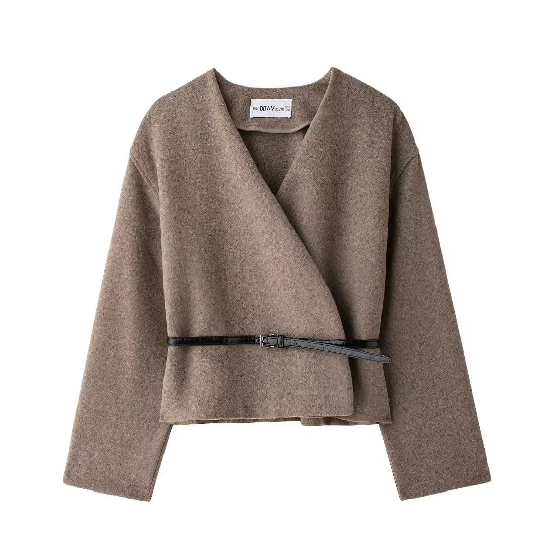 Women's Belted Soft Top Coat