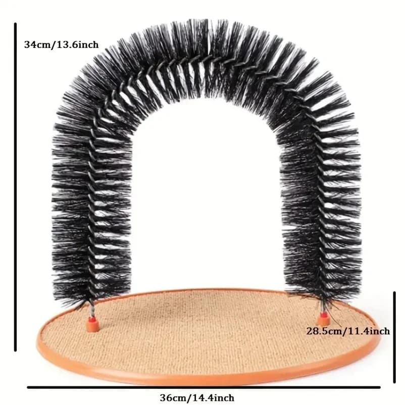 Cat Arch Self Groomer Scratcher Toy Durable Scratching Board Massage Brush Self Entertaining Pet Supplies for Cats