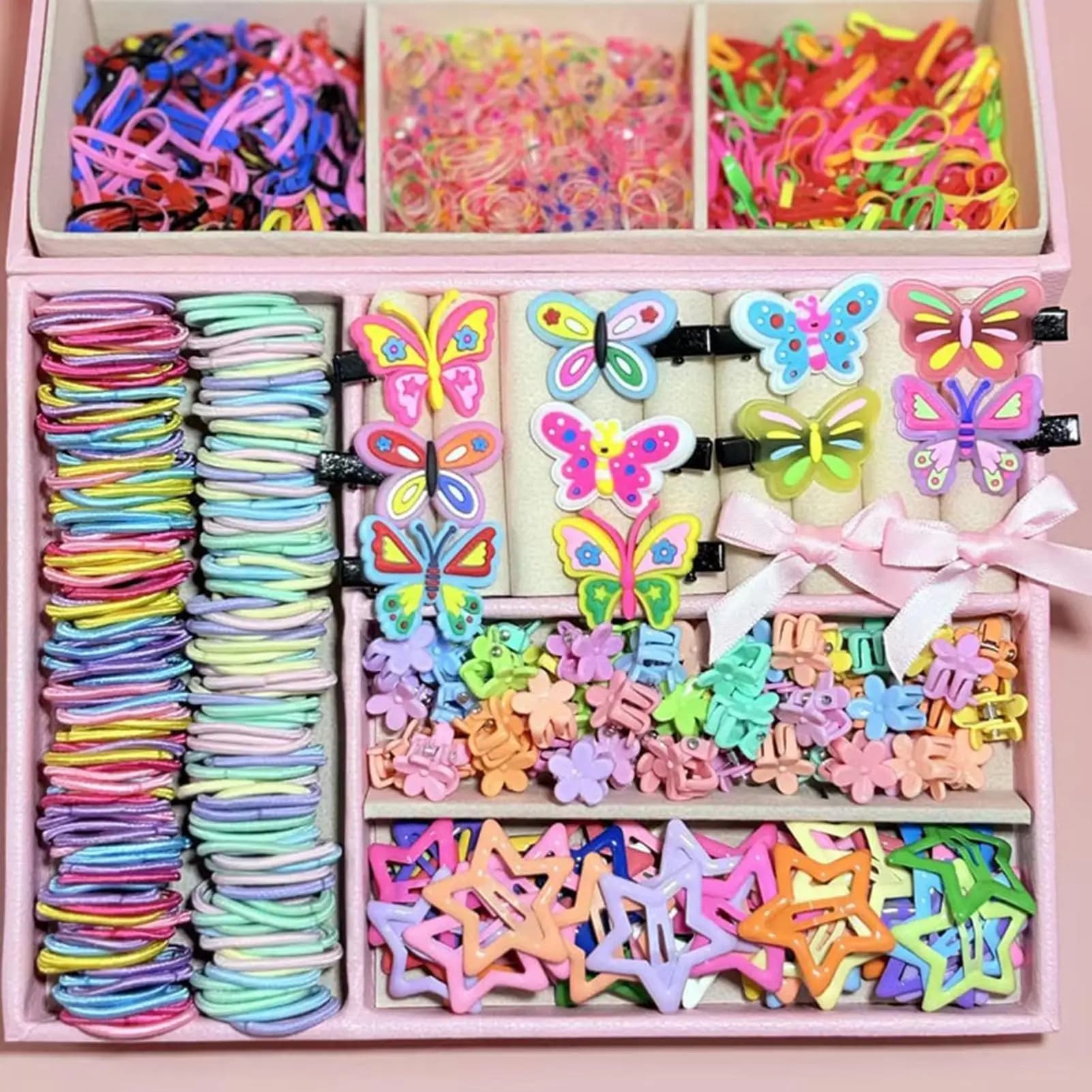 Hair Accessories for Girl Elastic Barrettes Girls Hair Accessories Set for Carvinal Birthday Holiday Stocking Stuffer Dress