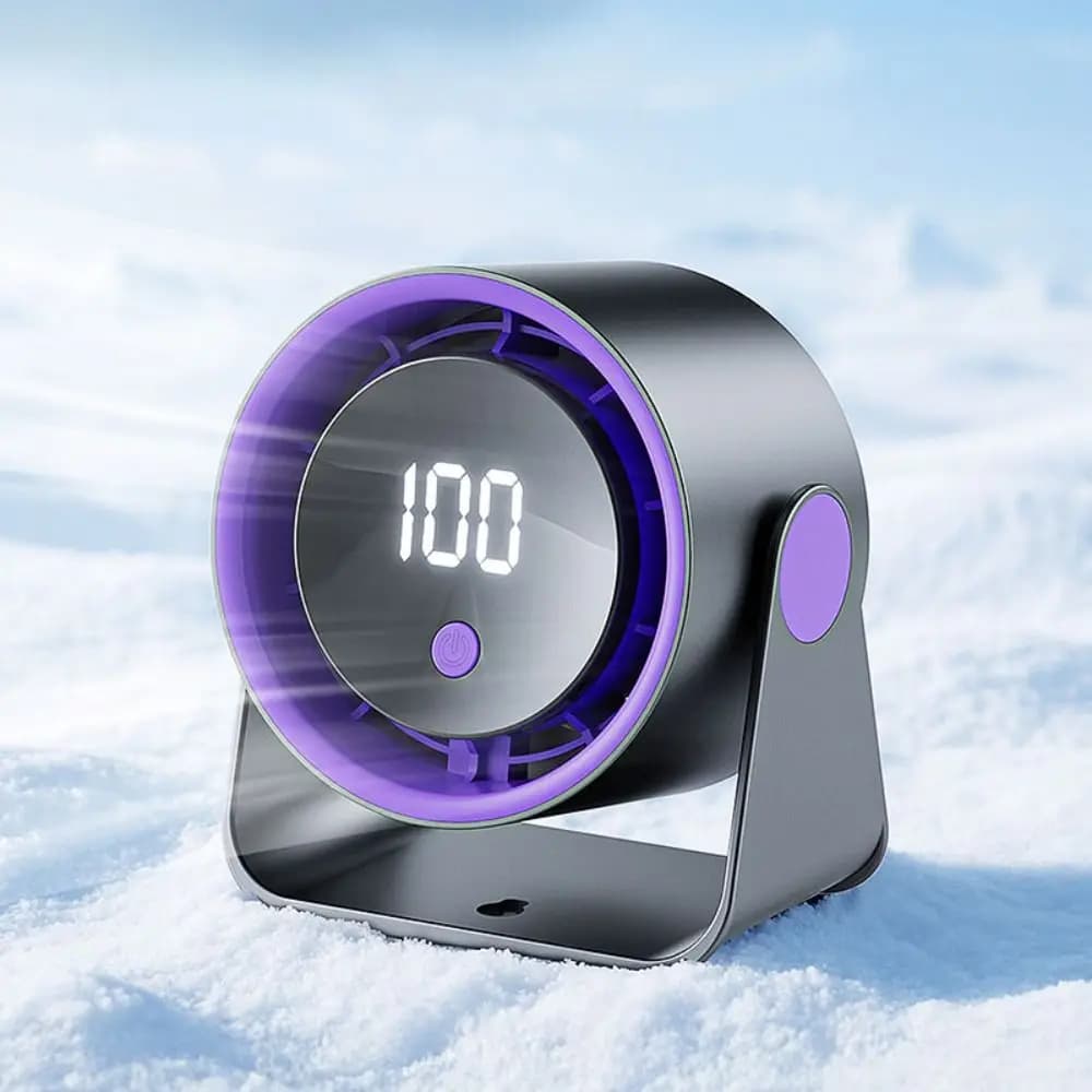 Adjustable Angle Desktop Fan with 5-Speed Control