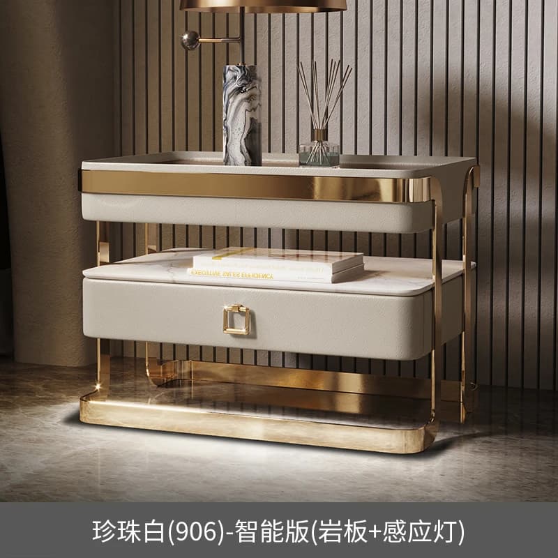 Aesthetic Simple Nightstand Modern Bedside Nordic Storage Nightstand Floor Luxury Mesita De Noche Dormitorio Home Furniture