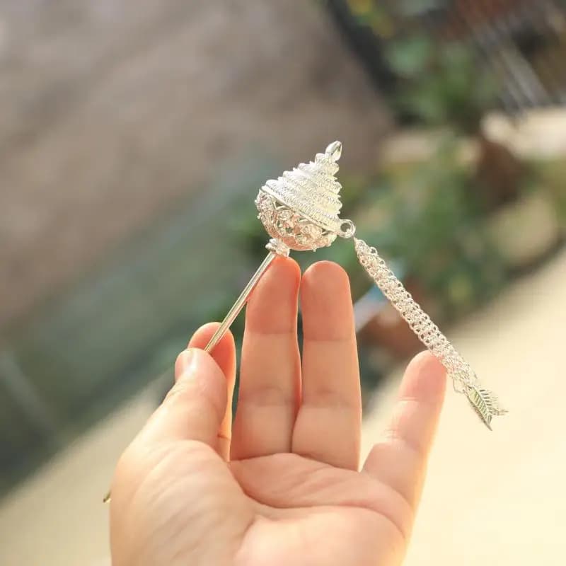 Ancient Style Metal Hair Stick Tassel Headwear
