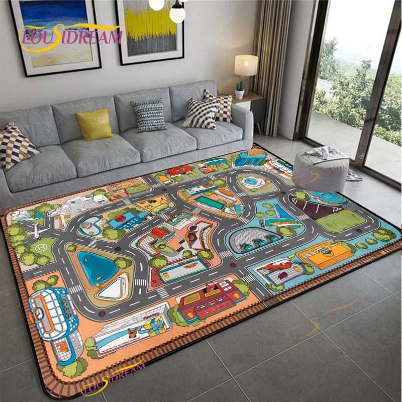 Road Traffic Non-Slip Area Rug