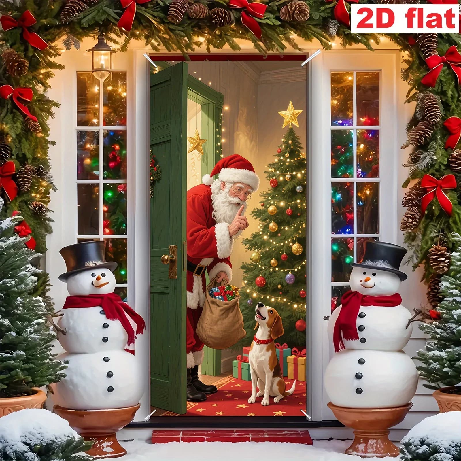 Christmas Festive Entrance Decorative Banner