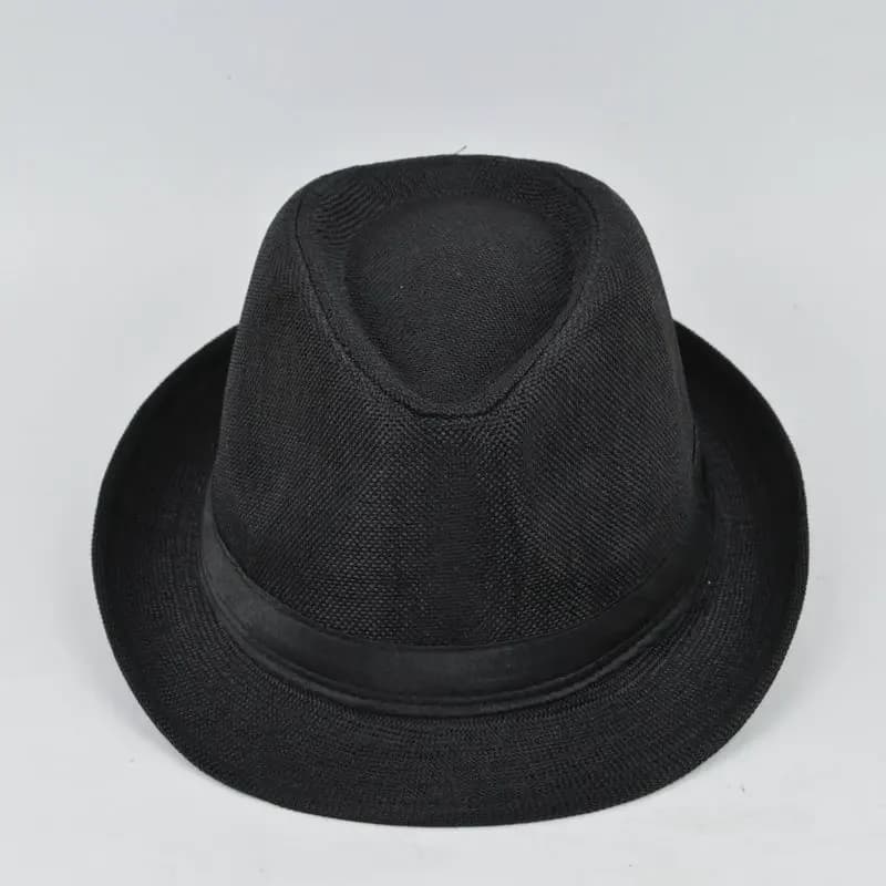 Men's Fedora Hat Cotton Linen Blend