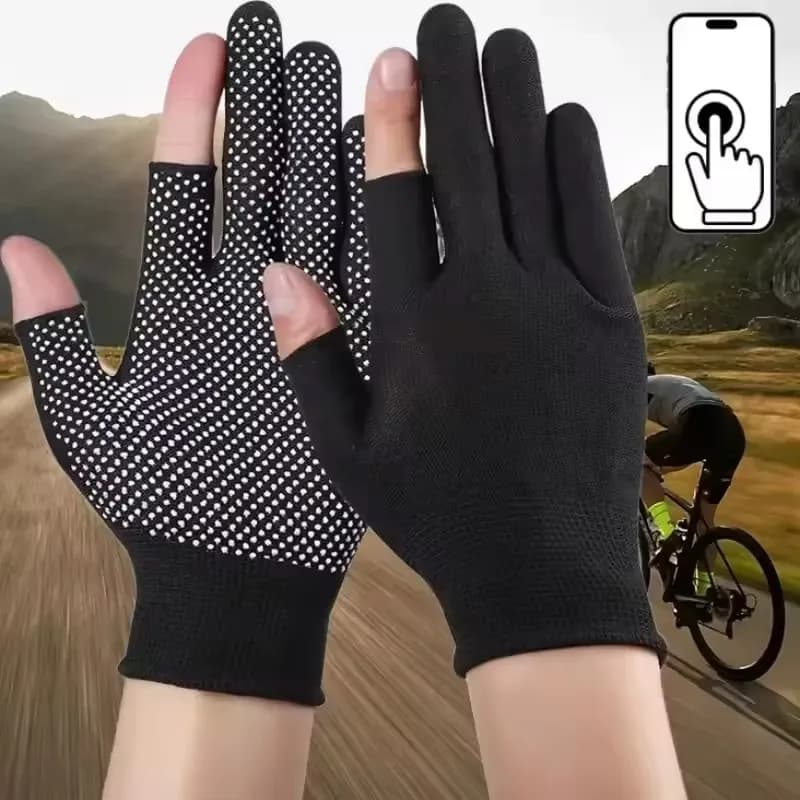 Touchscreen Half-Finger Gloves for Summer Sports