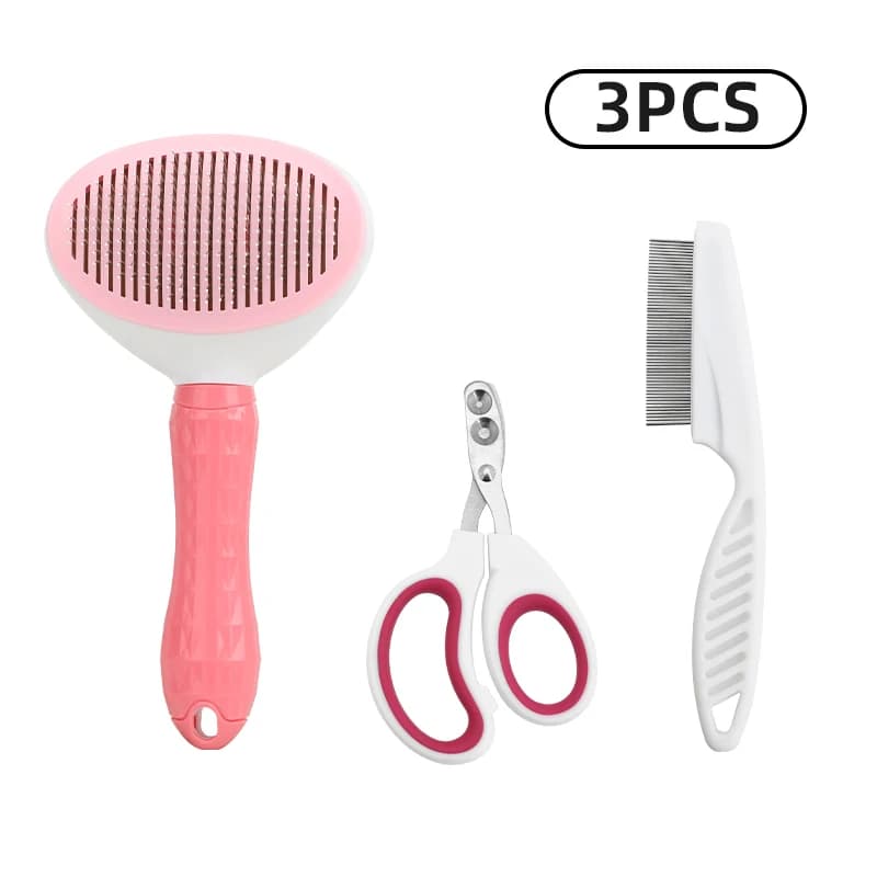 Pet Grooming Kit with Massage and Thick-Tooth Comb