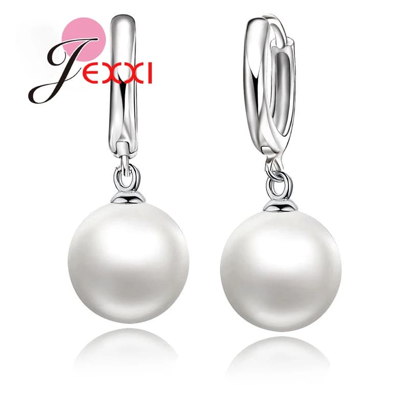 Sterling Silver Pearl Drop Earrings